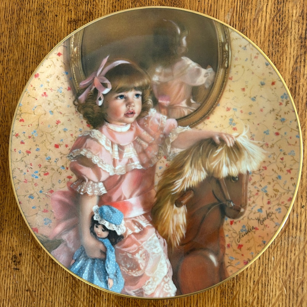 Sandra Kuck Amy's Magic Horse Collectior Plate Days Gone By Collection #2 RECO